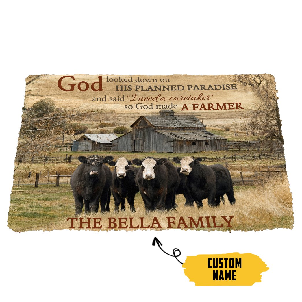 Gearhumans  Gearhuman 3d God Made A Farmer Custom Name Doormat