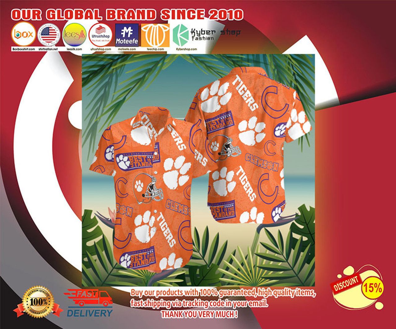 NCCA Clemson Tigers Hawaiian Shirt V3 Aloha Shirt