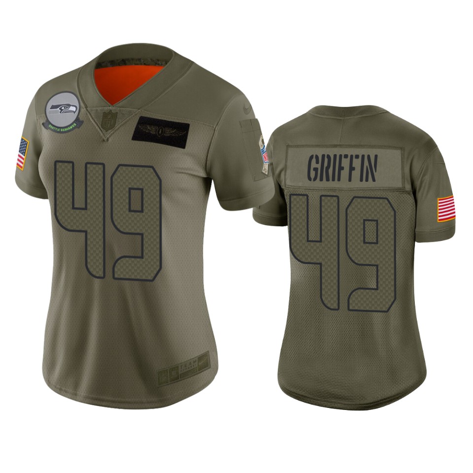 Womens Seattle Seahawks Shaquem Griffin Camo 2019 Salute To Service Limited Jersey