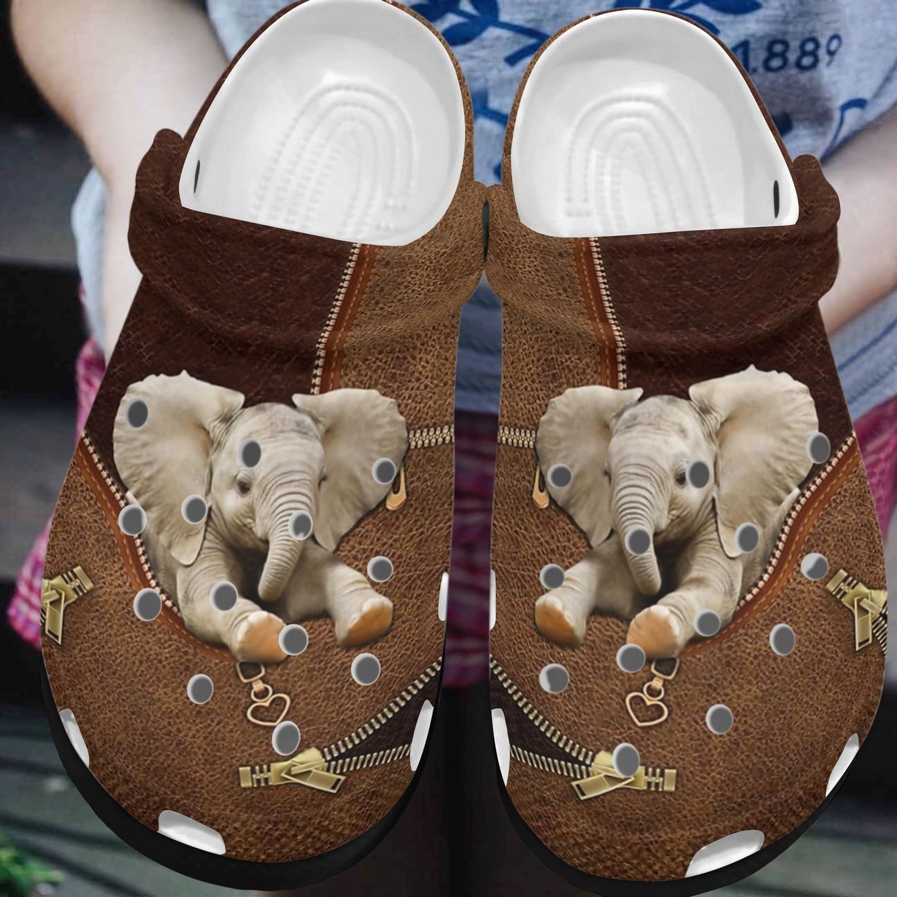 Elephant Personalized Clog, Custom Name, Text, Color, Number Fashion Style For Women, Men, Kid, Print 3D Lovely Elephant