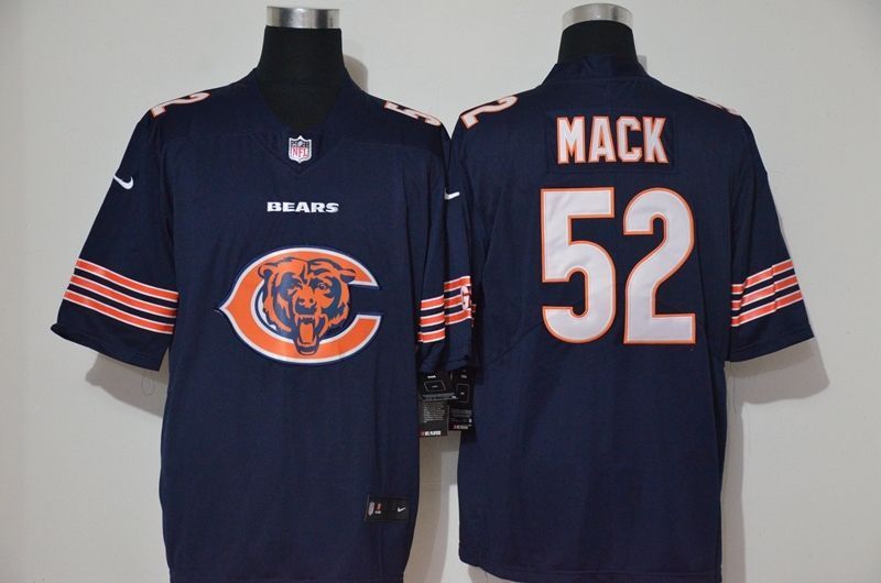 Chicago Bears Khalil Mack #52 NFL 2020 Black Blue Jersey