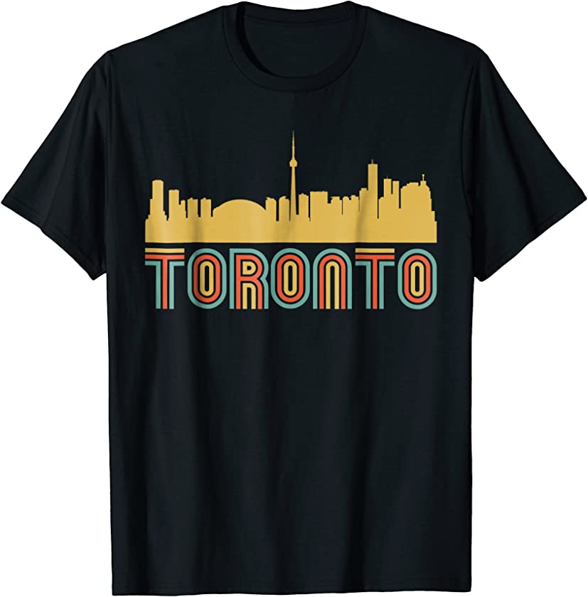 Vintage Retro Toronto Ontario Canada Skyline T-Shirt