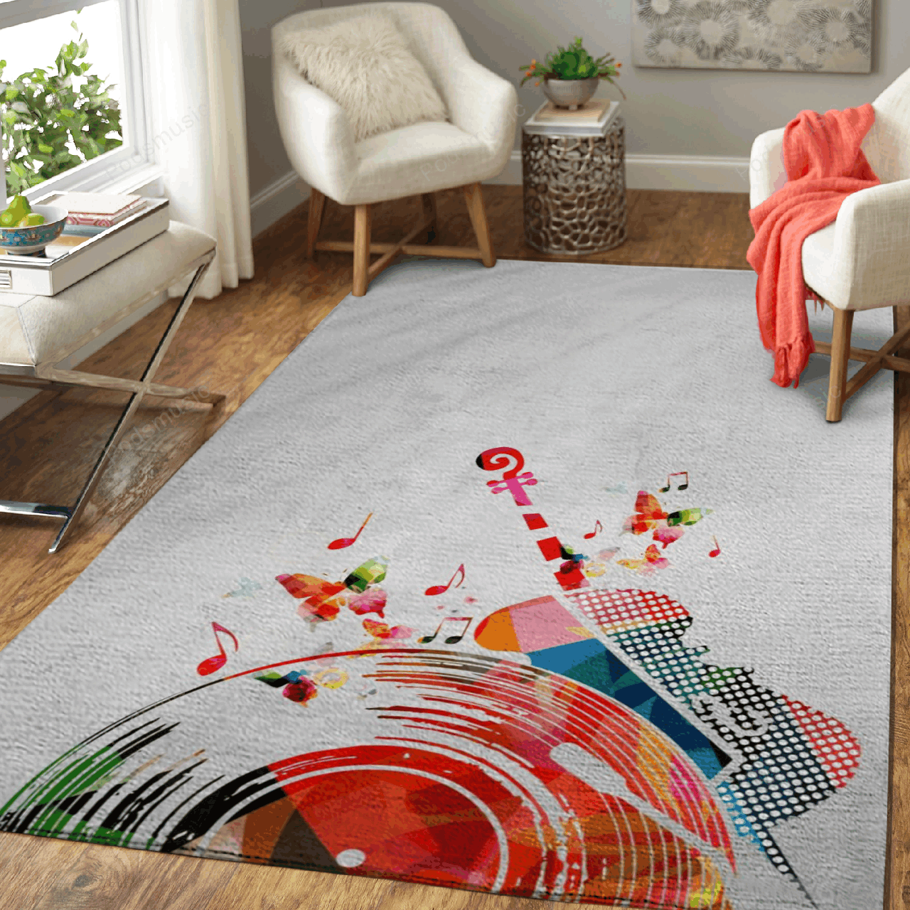 Colorful Music Artwork – Music Art For Fans Area Rug Carpet