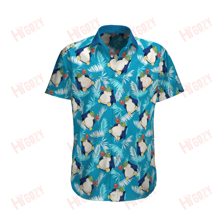 Anime Summer Hawaiian Shirt And Short, Anime Summer Shirt, Anime Set Hawaiian, Pokémon Hawaii Shirt, Snorlax Hawaii Shirt