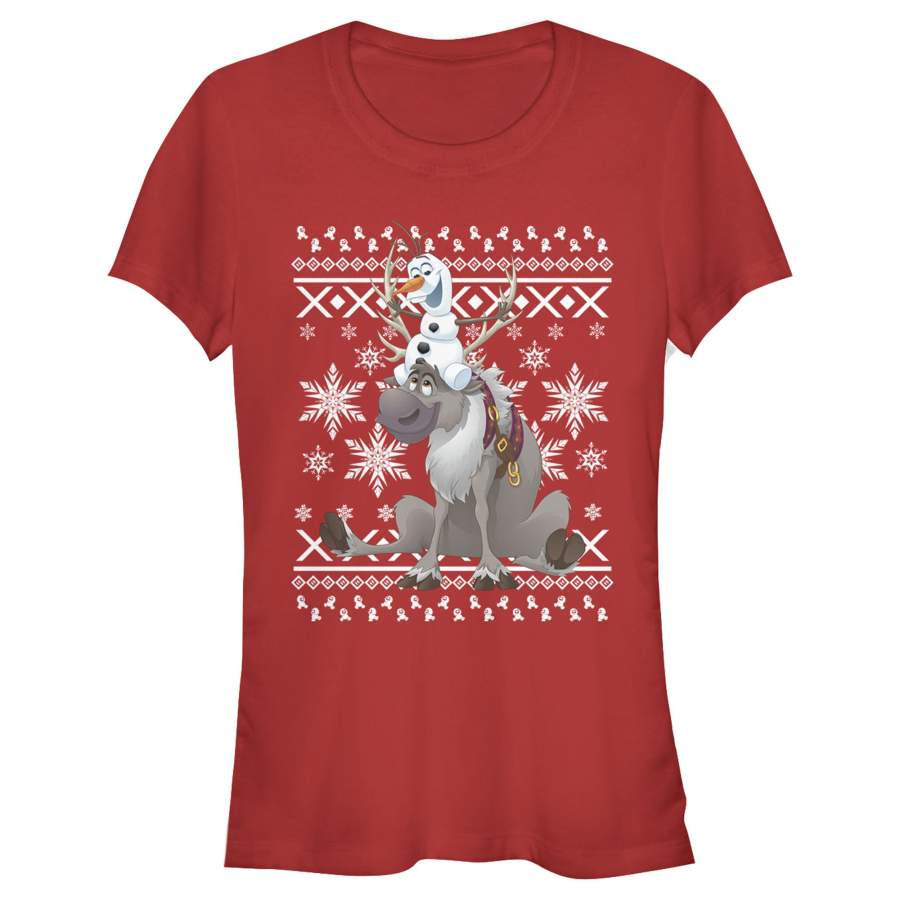 Frozen Junior’s Ugly Christmas Friends  T Shirt