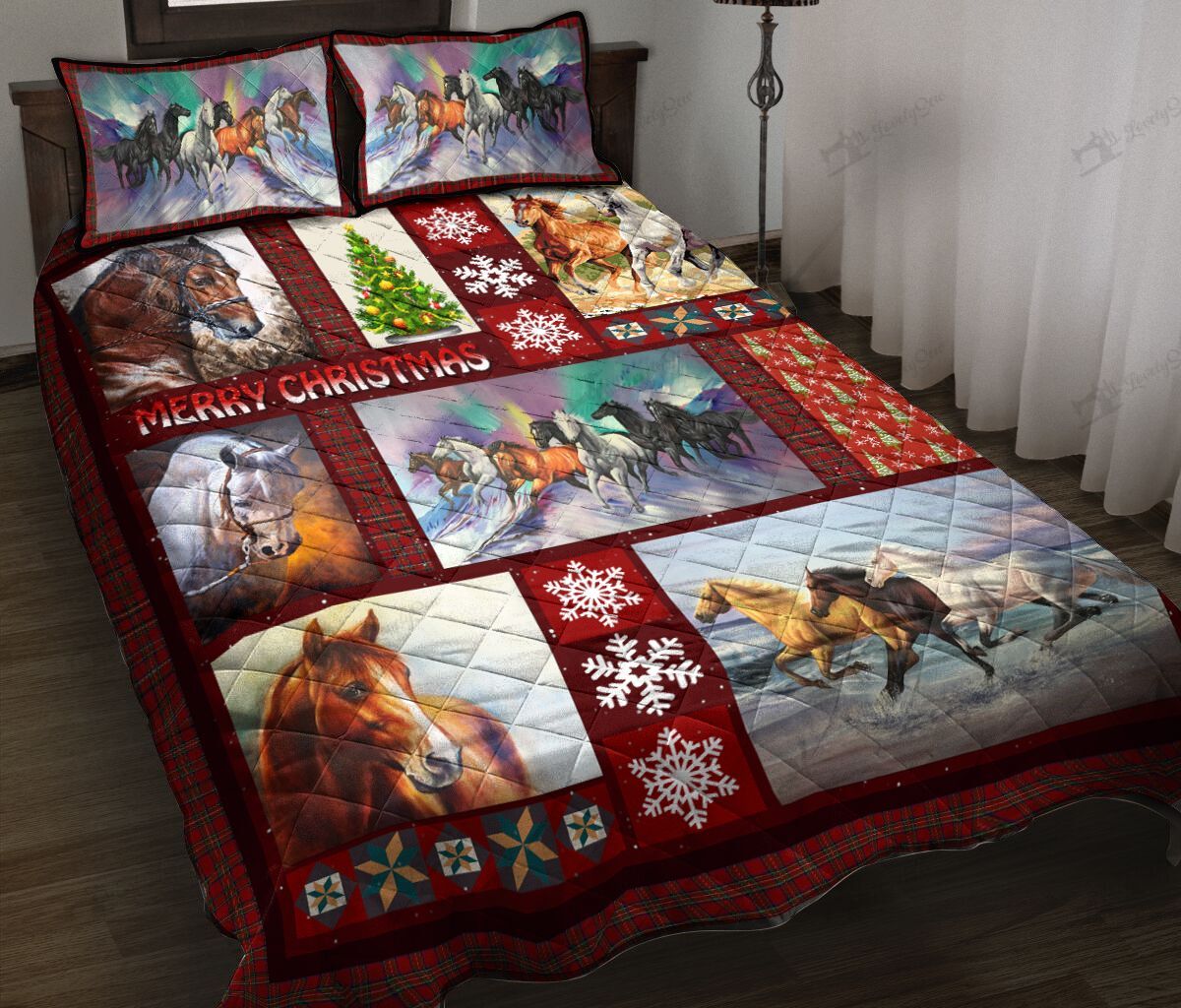 TUQ6101 TUE6101 Enjoy the ride-Horse Quilt Bed Set & Quilt Blanket