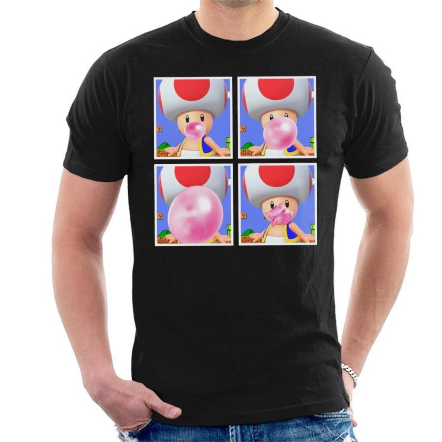 Toad Bubblegum Super Mario Bros Men’s T-Shirt