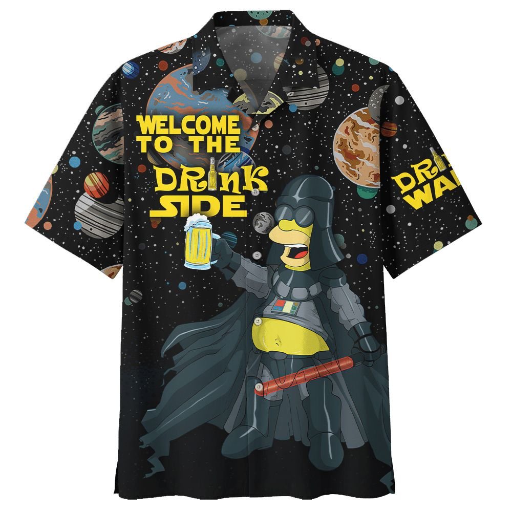 Sw Hommer Welcome To Drink Side Beer For Man And Woman Print Short Sleeve Hawaii Shirt Ha57606