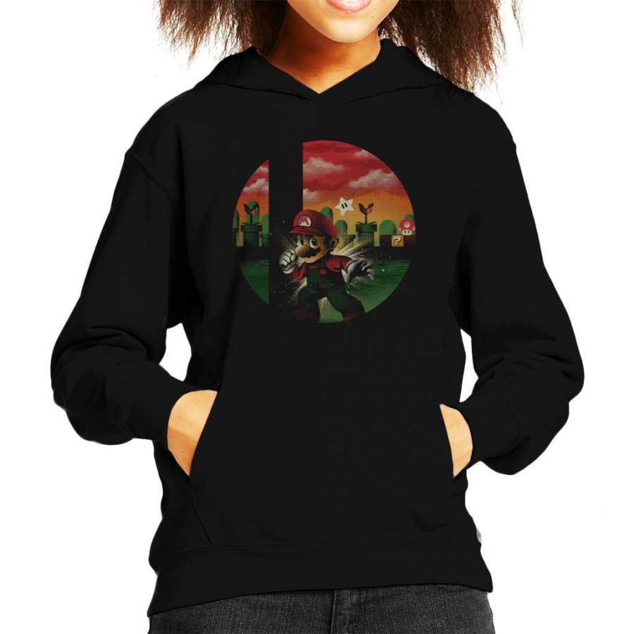Smash Bros Super Mario Kid’s Hooded Sweatshirt