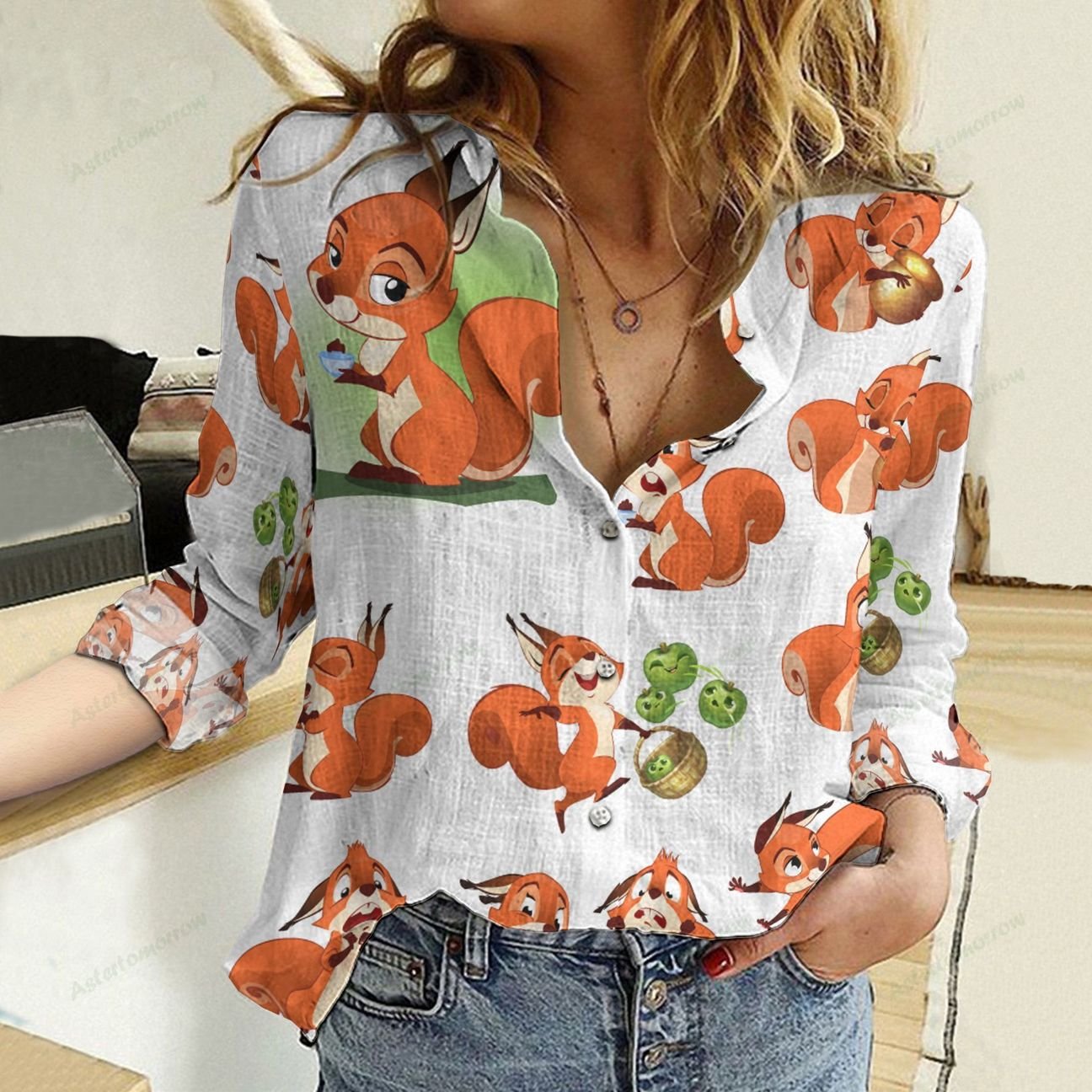 Squirrel – Forest Friend – Woodland Animals Casual Shirt For Men And Women, Unisex