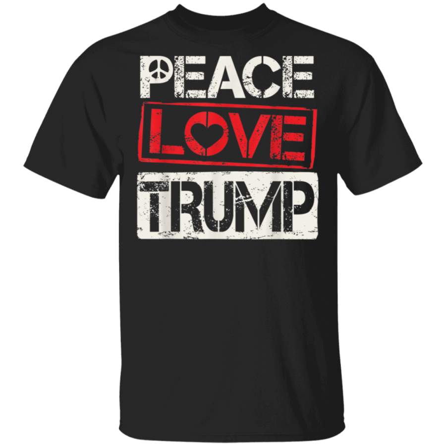 Download Trump ReElection 2020 Peace Love Trump Tshirt - Clothesy ...
