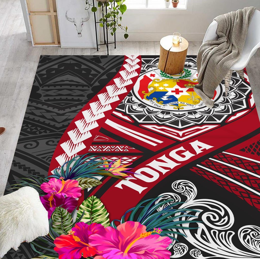 Tonga Polynesian Wave Tattoo Rug