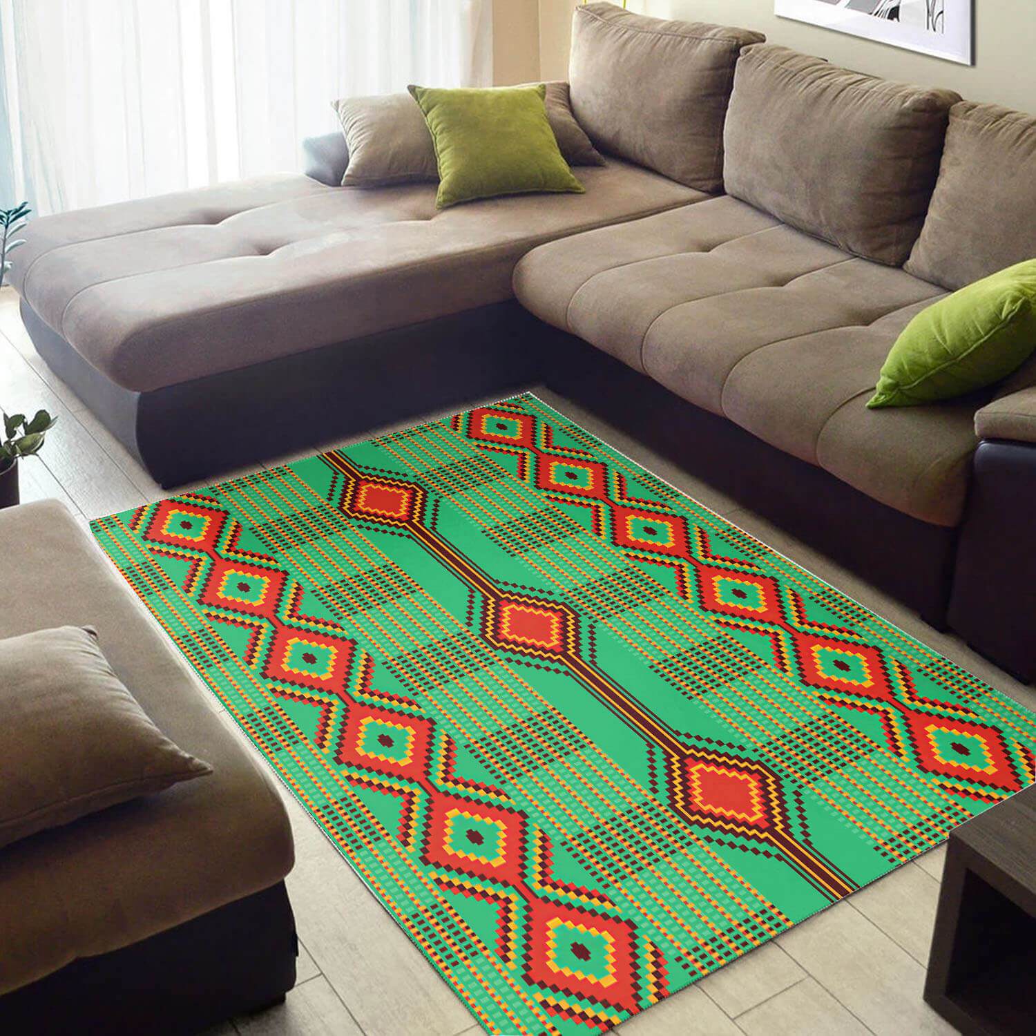 Trendy African American Rug Vintage African American Art Ethnic Seamless Pattern African Themed Rugs African House Decor WBG3167