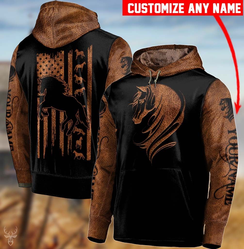 TJJ162010E97BN HORSE FLAG CUSTOM NAME HOODIE BB