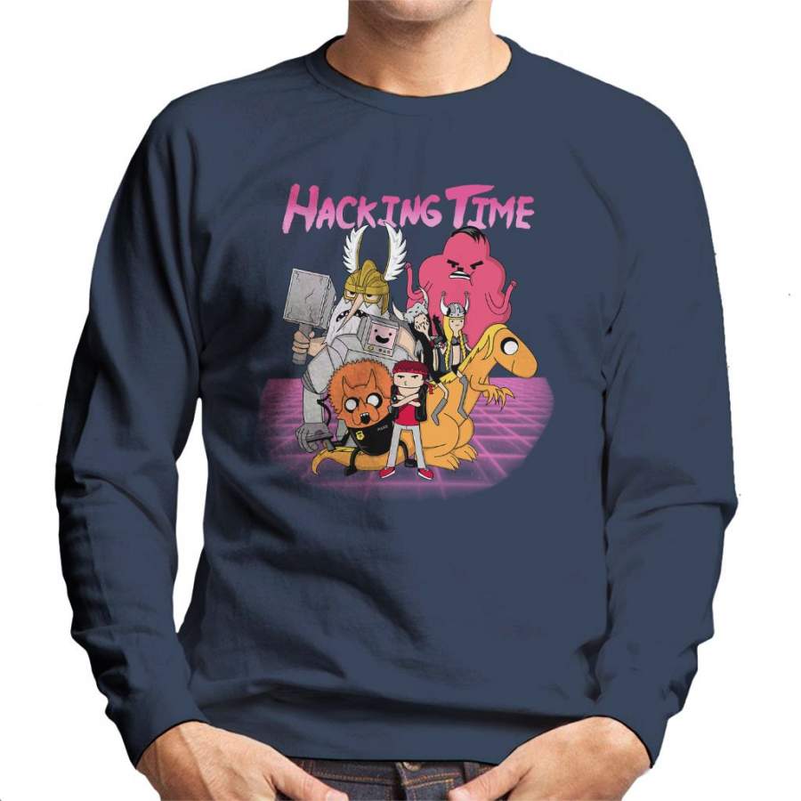 Adventure Time Kung Fury Mix Men’s Sweatshirt