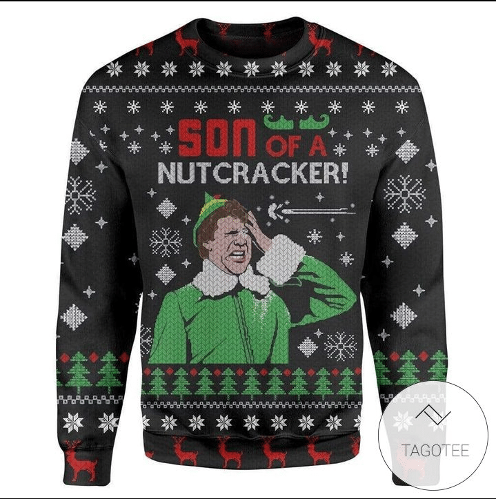 Ugly Christmas Sweater 2021, Elf Son Of A Nutcracker Sweatshirt For Women Men Couple Family Funny Cute Plus Size