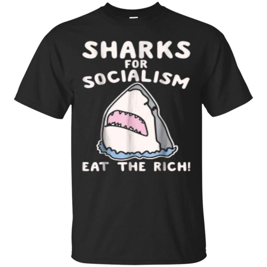 AGR Sharks For Socialism White Print Tshirt Jaq T-shirt