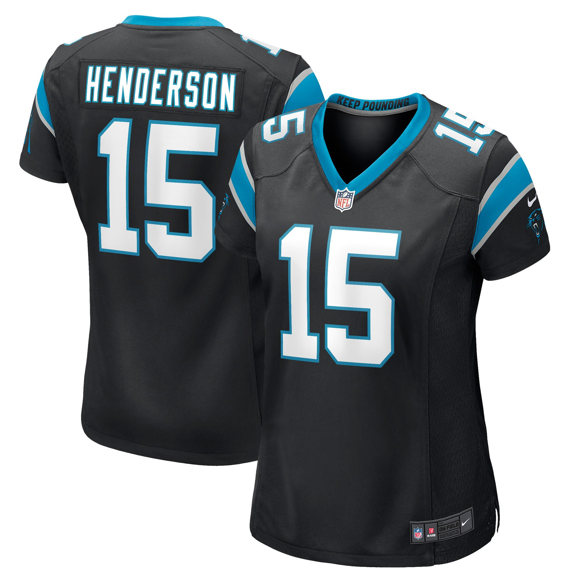 C.j. Henderson Carolina Panthers Womens Game Jersey – Black NFL