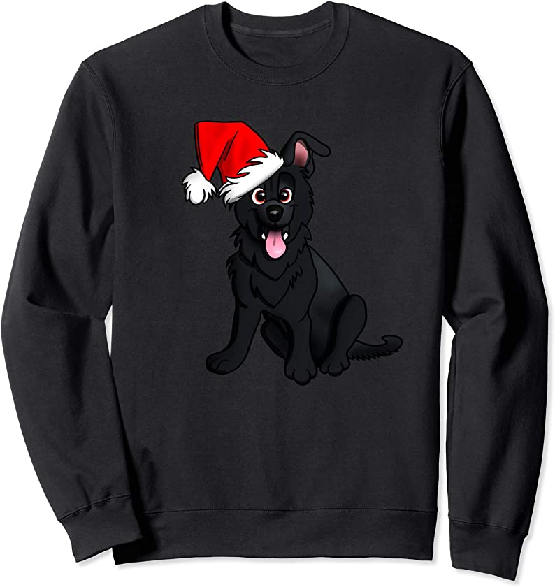 Black German Shepherd Christmas Puppy Sweatshirt