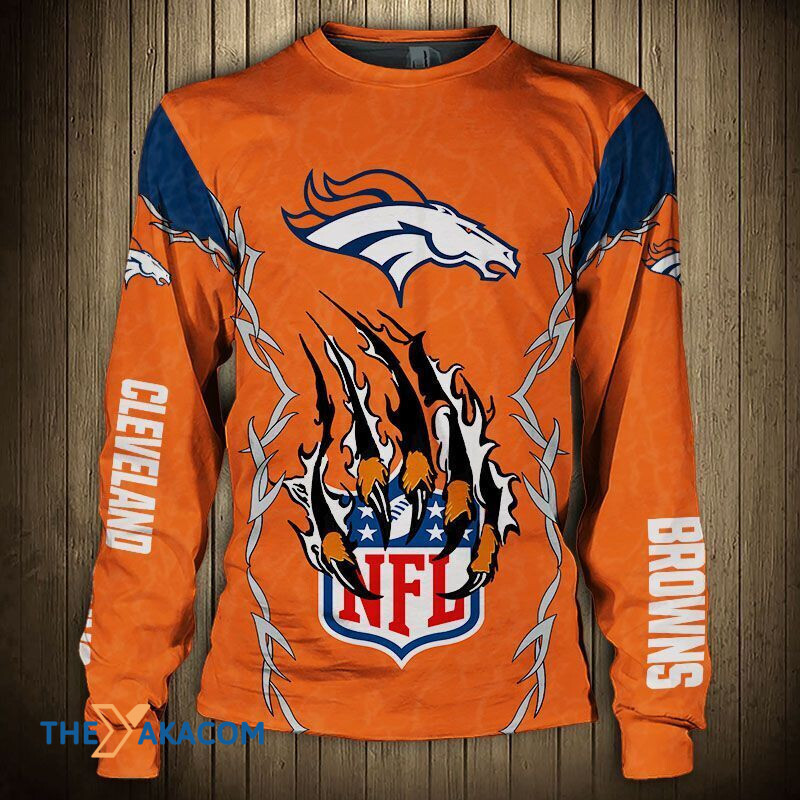 Denver Broncos Gift Sweatshirt Long Sleeve Crewneck Casual Pullover Top