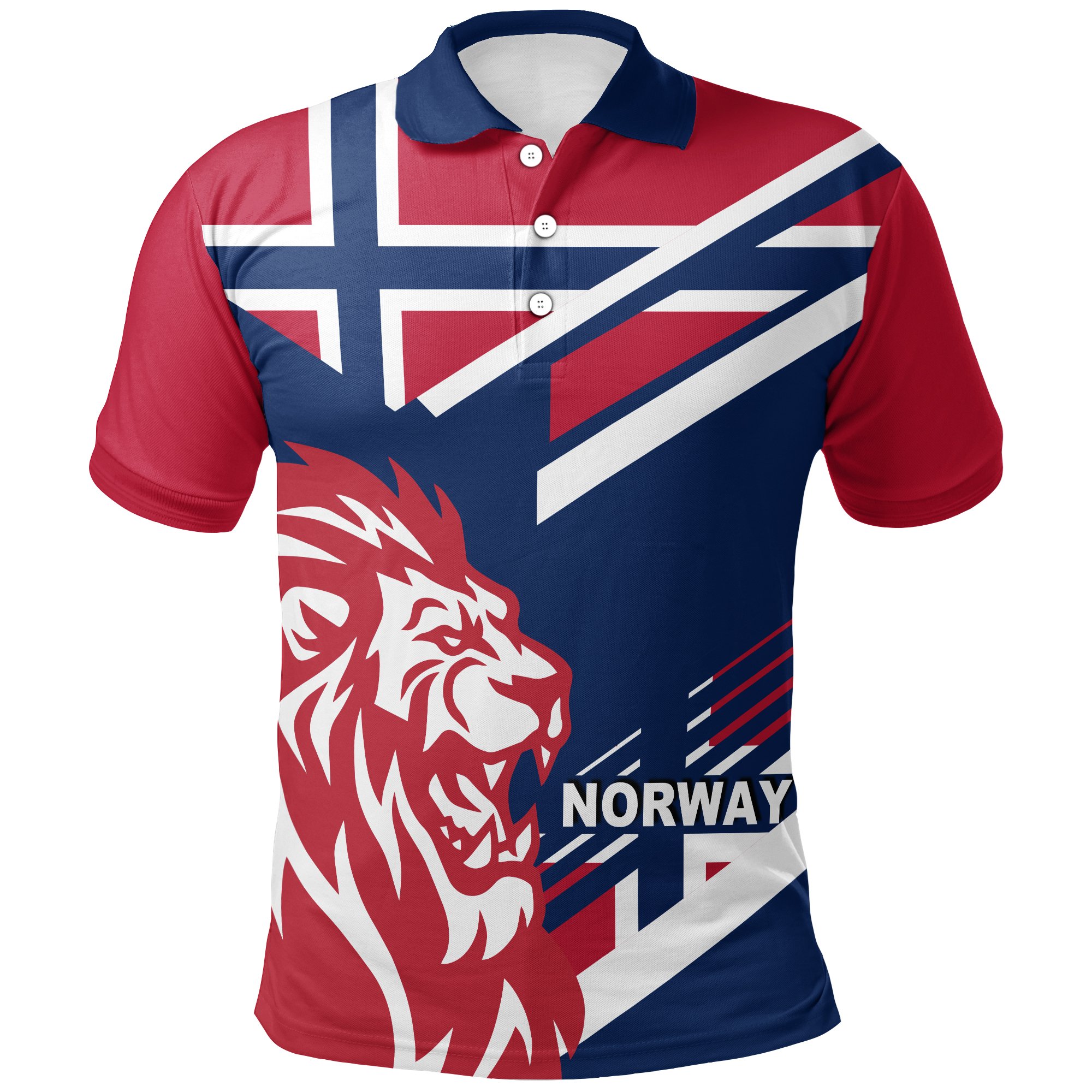 1stTheWorld Polo Shirt – Norway Lion Flag Special Edition A30