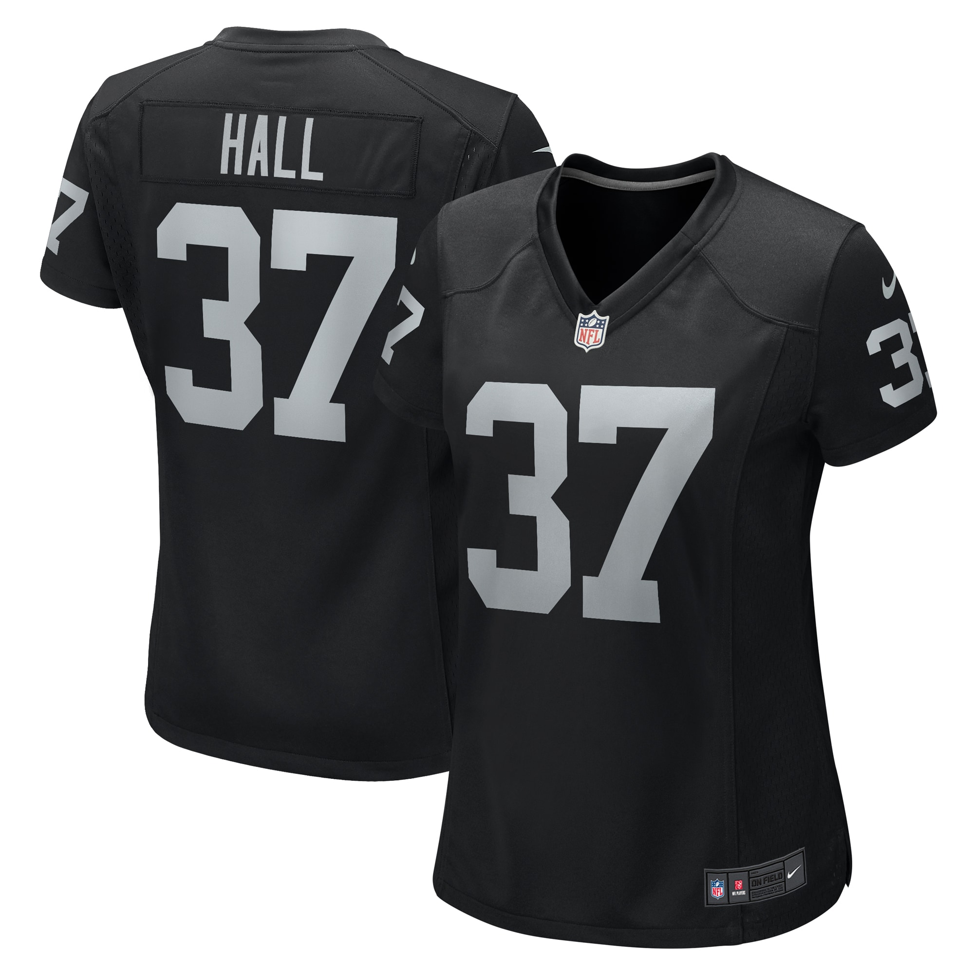 Women’s Las Vegas Raiders Tyler Hall  Black Team Game Jersey