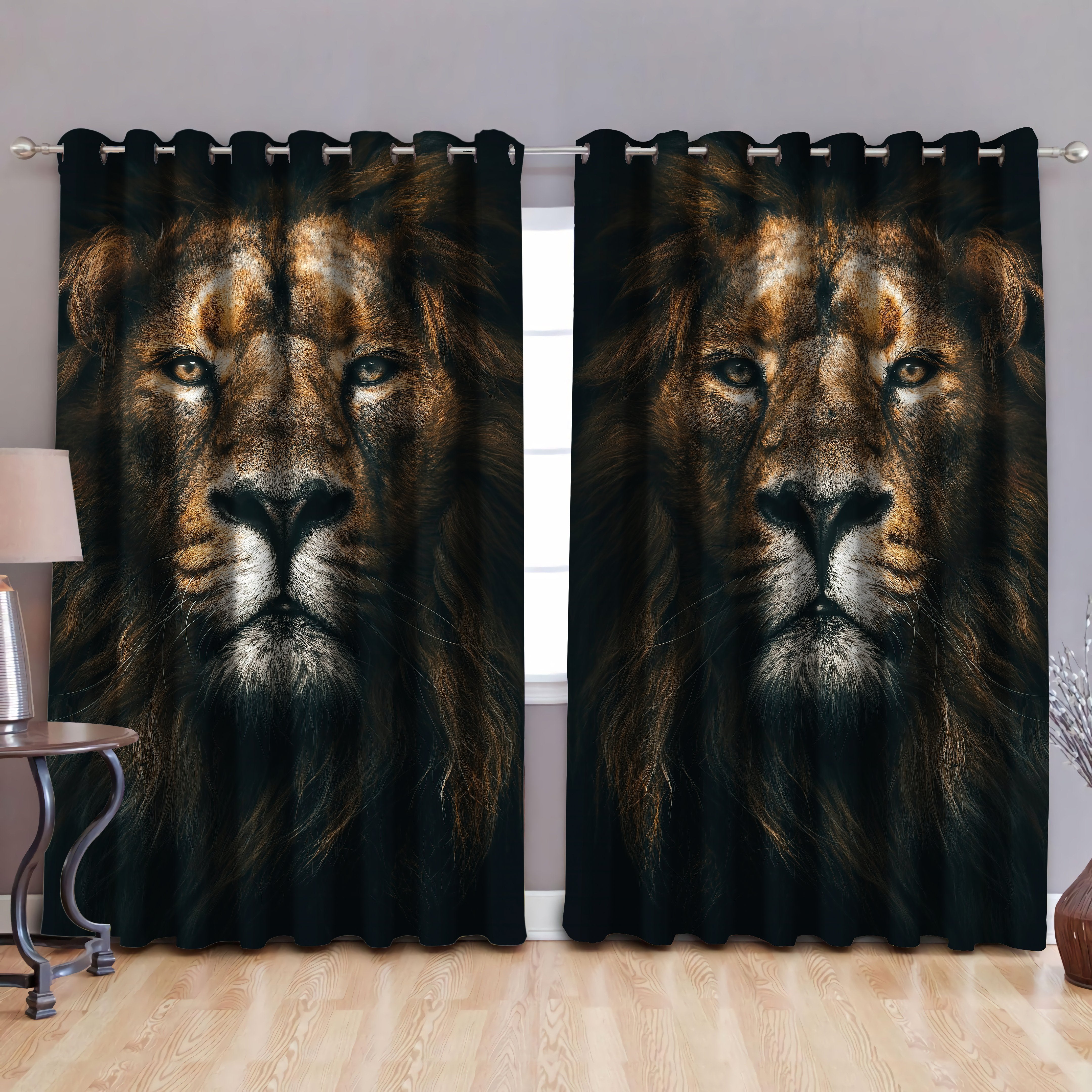 Tmarc Tee The Silence Of Lion Window Curtains