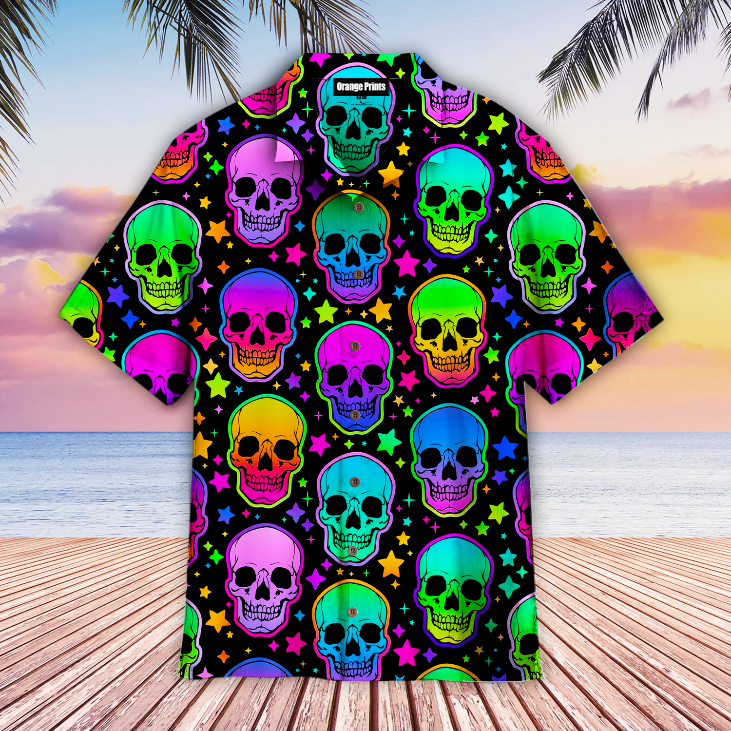 Neon Bright Skulls Hawaii Shirt For Men Women Ha85764