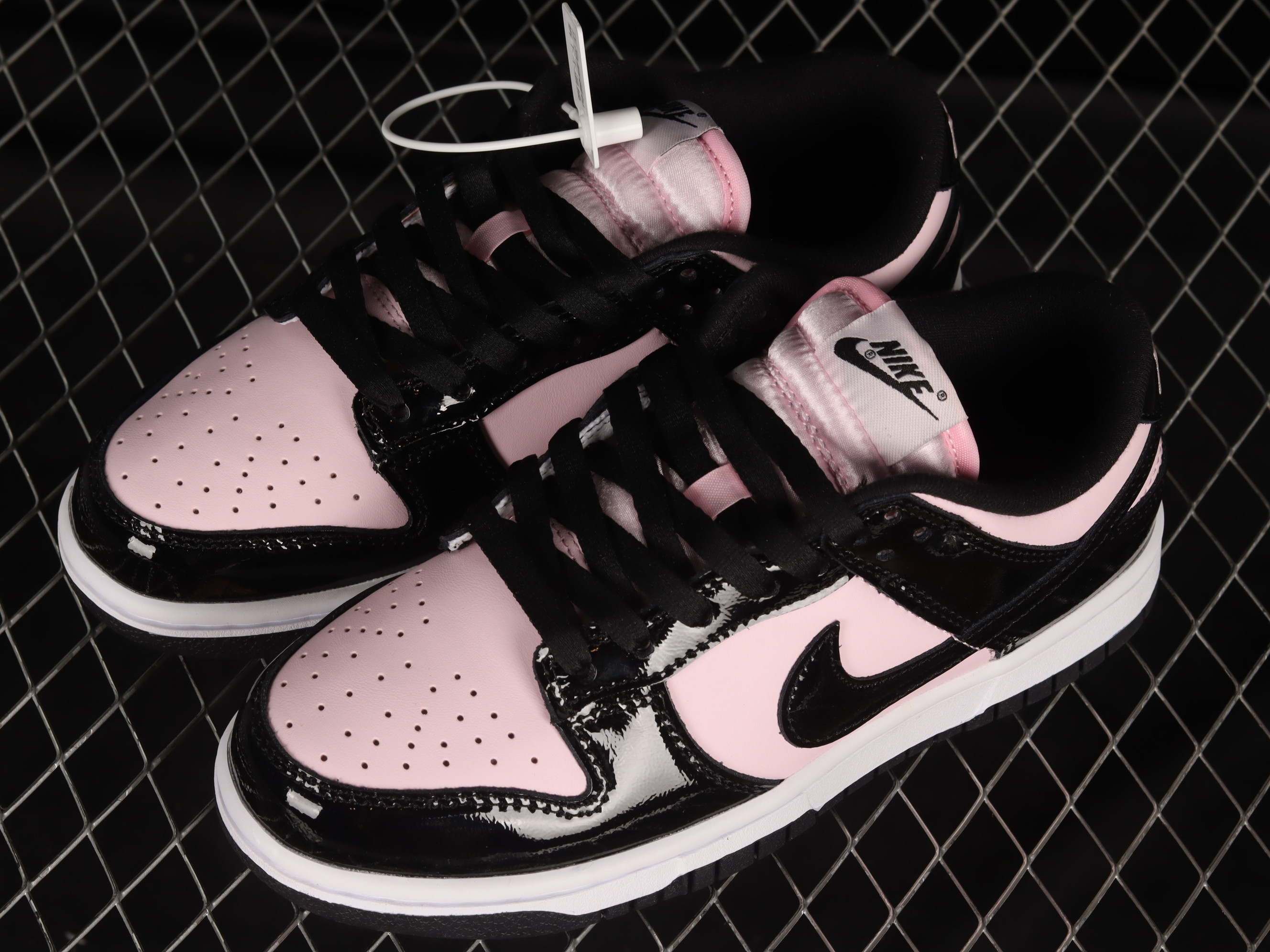 Nike Dunk Low Pink Foam Black Shoes Sneakers, Women SNK865799964