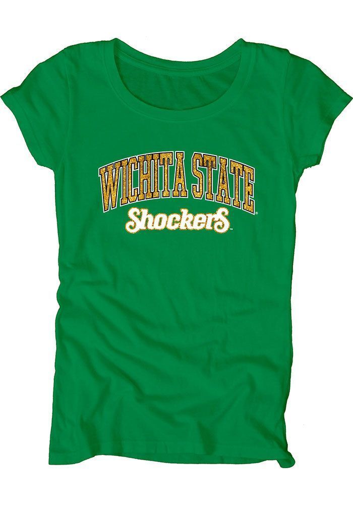 Wichita State Shockers Green Dyed Scoopneck Scoop Shirt