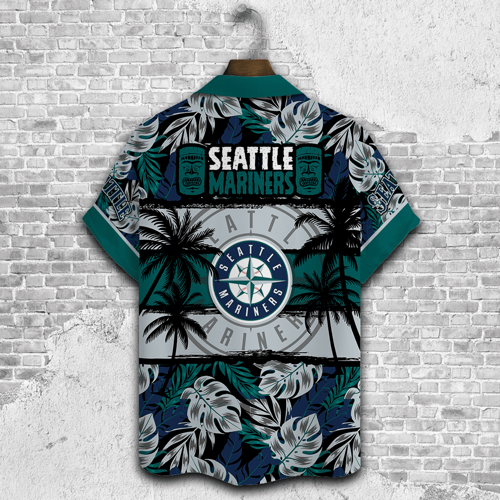 Seattle Mariners Palm Tree Aop Hawaiian Shirt V28