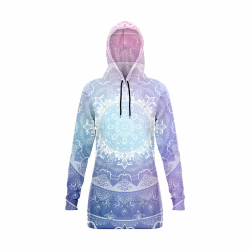 Big Elephants Mandala – Cosmic Hoodie Dress