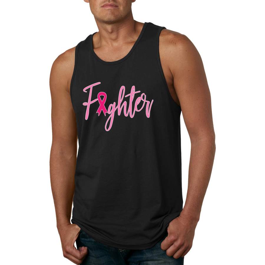 Fighter Breast Cancer Survivor Breast Cancer Awareness Graphic Tank Top T-Shirt