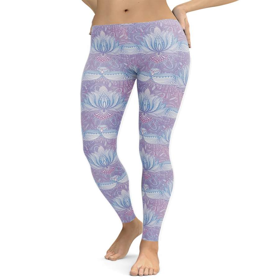 Cotton Candy Lotus Skies Leggings