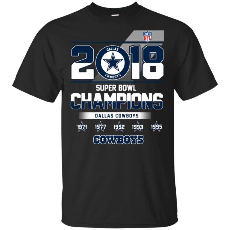 2018 Super Bowl Champions Dallas Cowboys Shirt G200 Gildan Ultra Cotton T-shirt