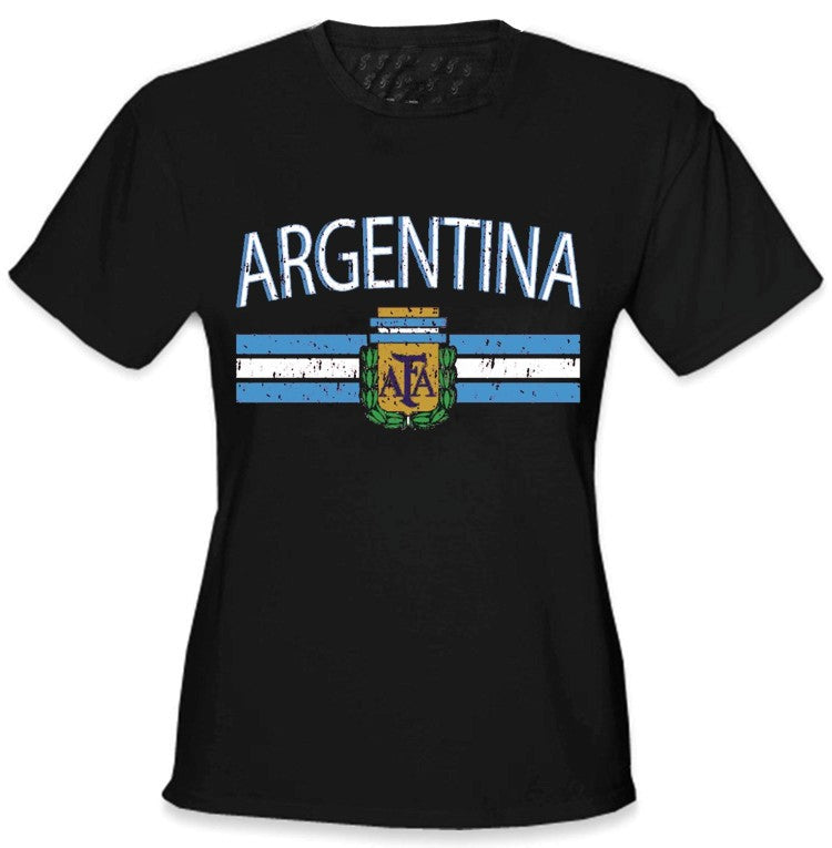 Argentina Vintage Flag International Girls T-Shirt