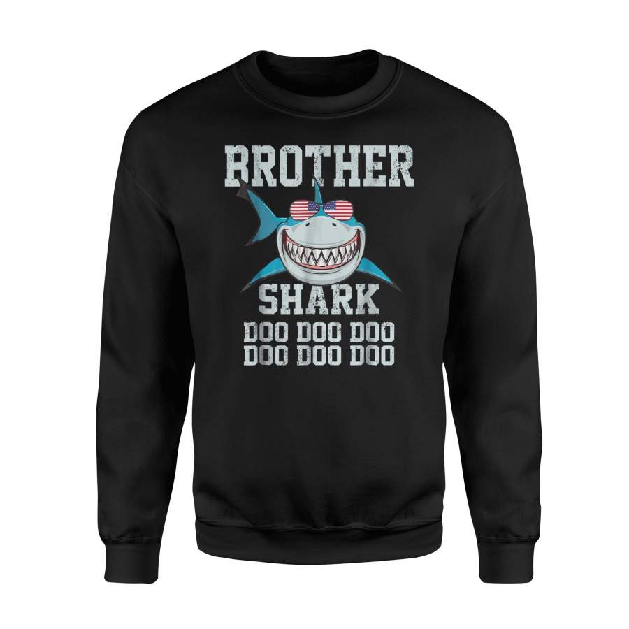 Brother Shark Doo Doo American Flag Fathers Day Gift Sweatshirt