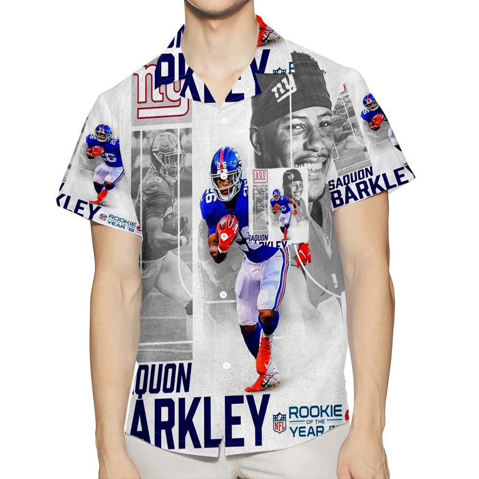 New York Giants Saquon Barkley17 3D All Over Print Summer Beach Hawaiian Shirt With Pocket