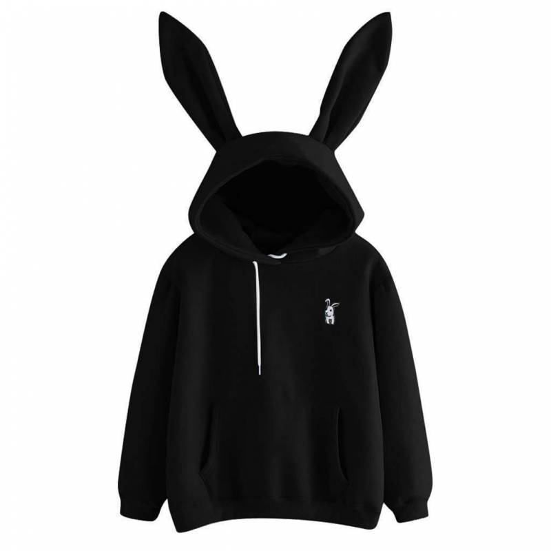 Women’s 2019 Hot Sale Cute Bunny Girl Hoodie CasualPullover with Ears S-XL