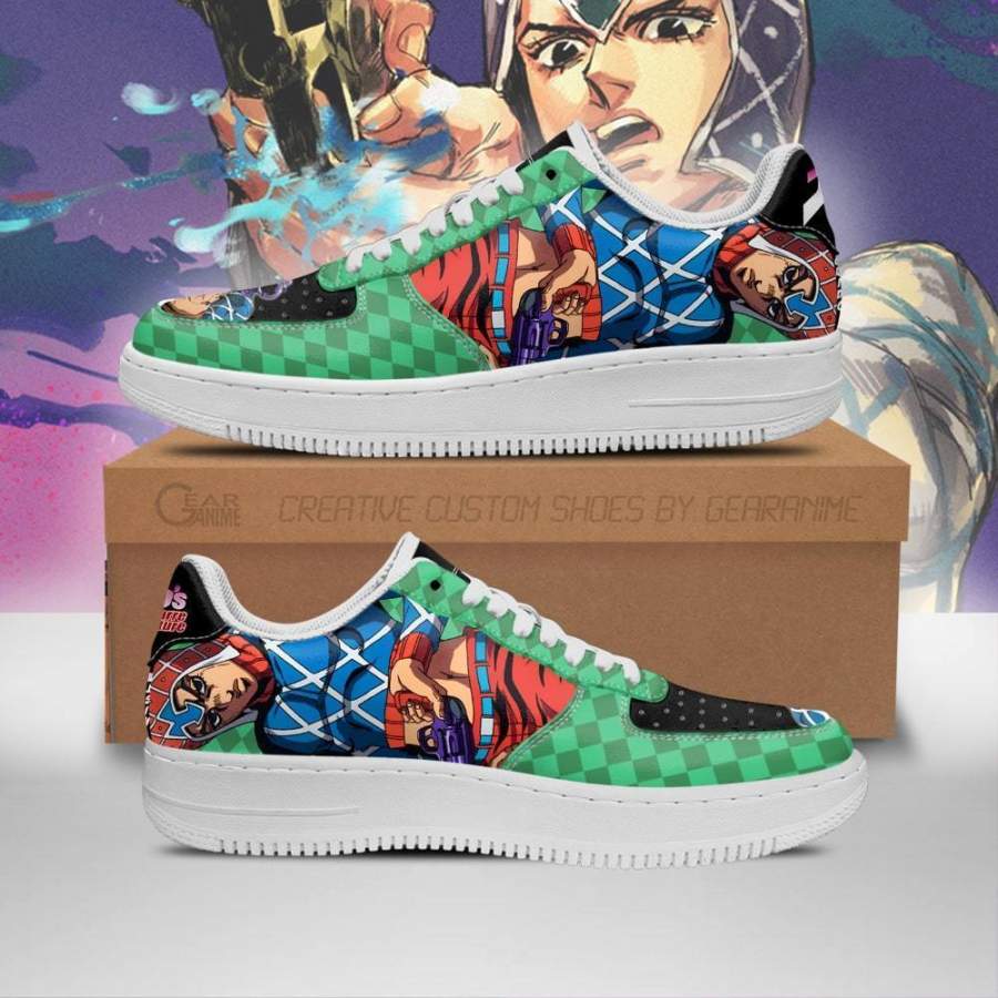 Guido Mista Air Sneakers JoJo Anime Shoes Fan Gift Idea PT06