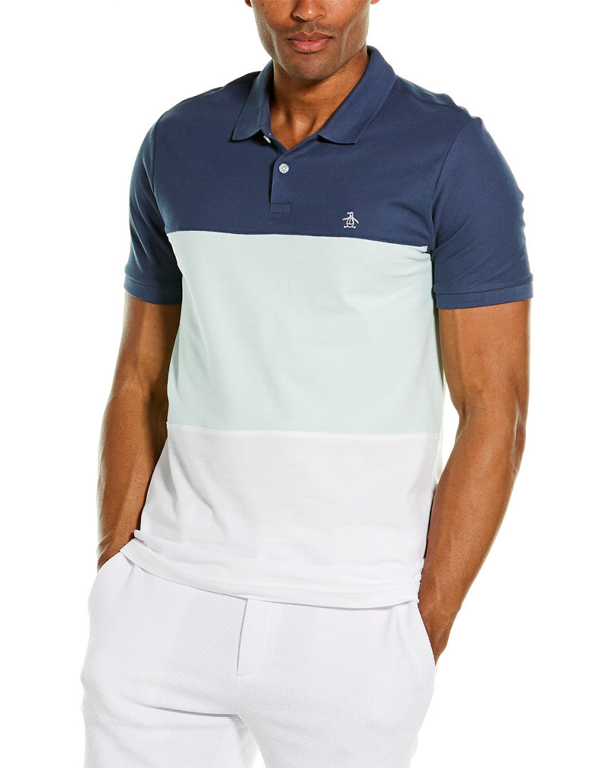 Original Penguin Colorblocked Knit Polo Shirt