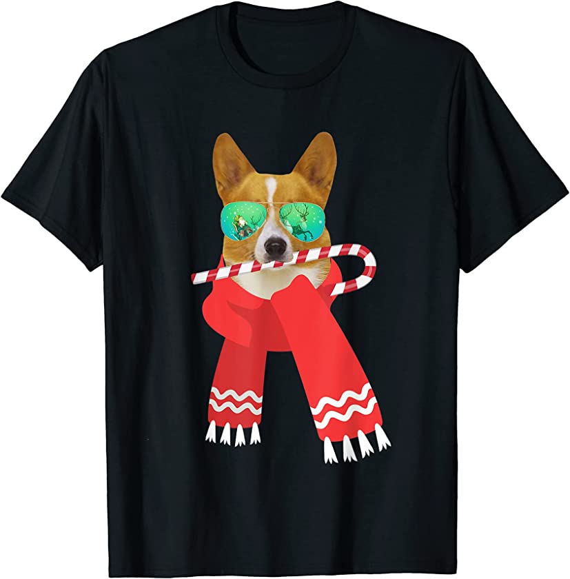 Corgi Sunglasses Reindeer Christmas Corgi Lovers Puppy Owner T-Shirt