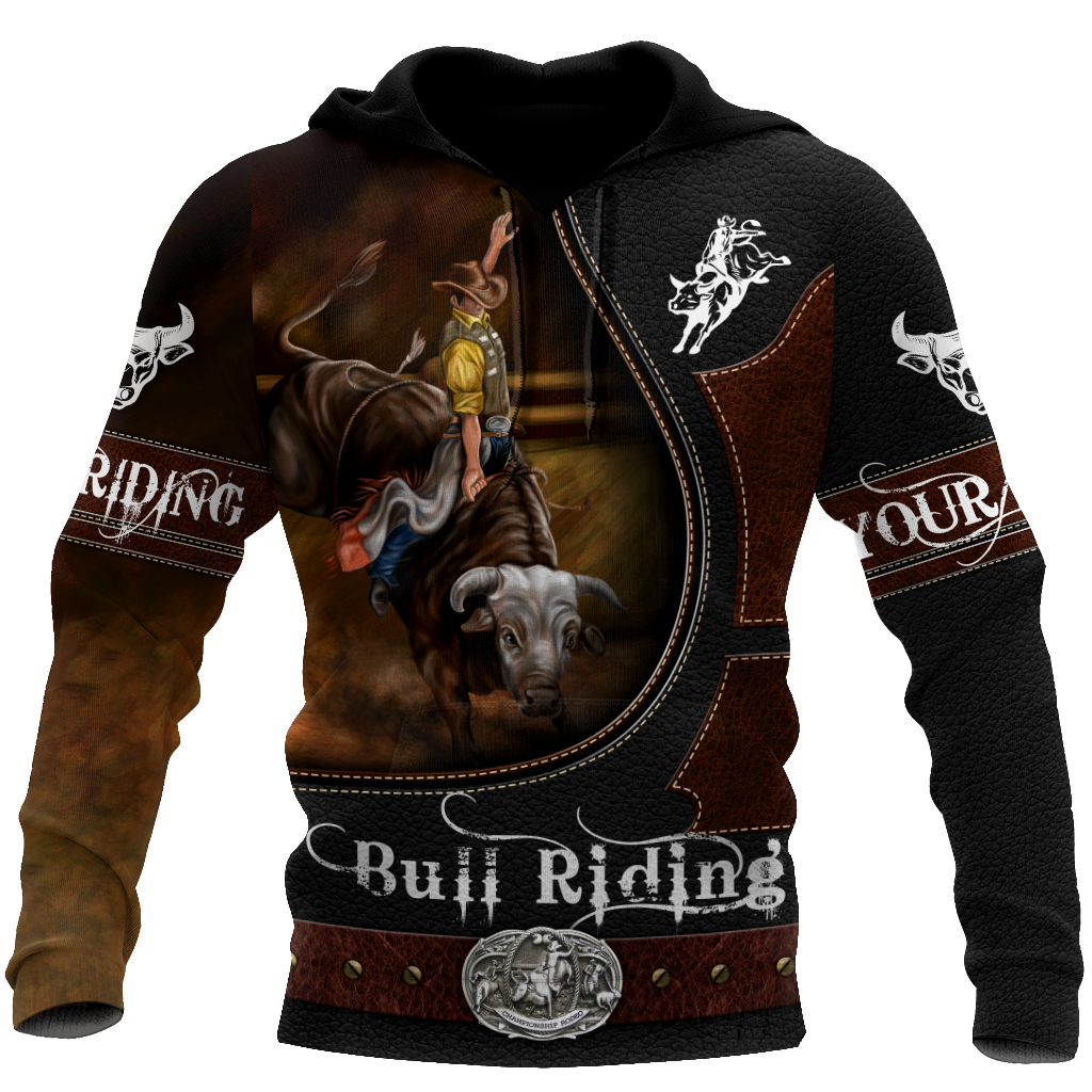 personalized-name-bull-riding-3d-all-over-printed-unisex-shirts-brown