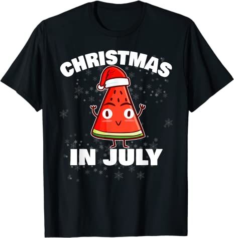 Watermelon Christmas In July Christmas Tree Summer Christmas T-Shirt