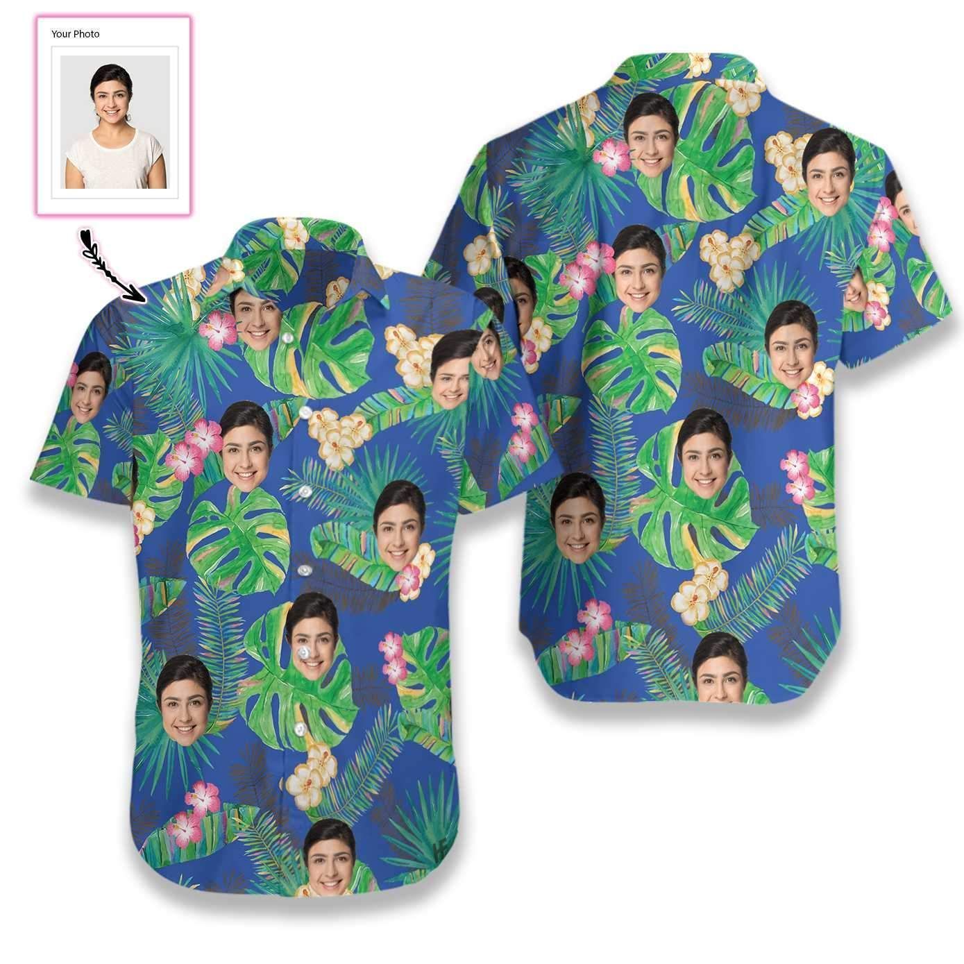 Beach Shirt Find Personalized Christmas Hawaiian Aloha Shirts Custom Face L