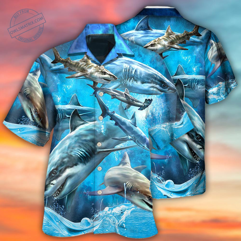 Shark Blue Ocean Life – Hawaiian Shirt – Haws05Ndn100322