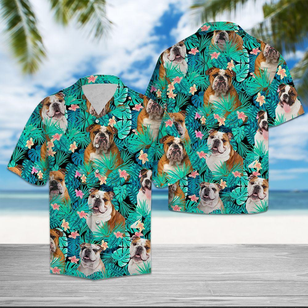 Bulldog Hawaii Shirt Unisex Adult Ha45695