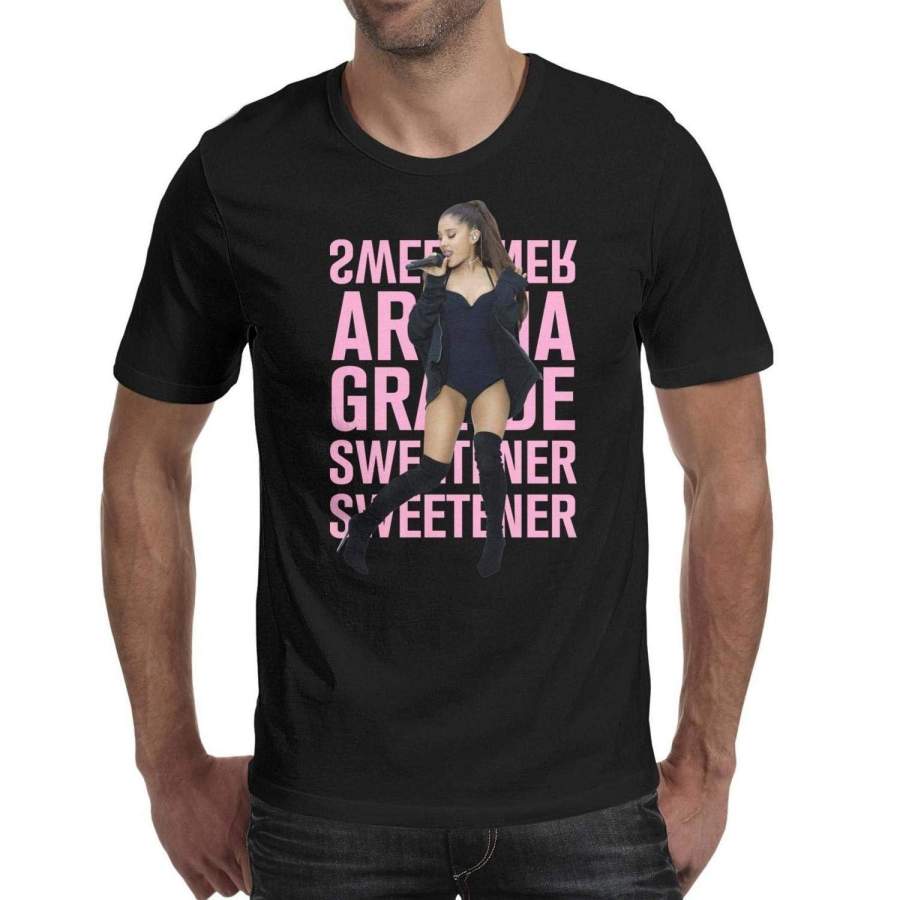 Men’S Short Sleeve T-Shirt O-Neck Ariana Grande My Everything Tour Cotton T Shirt