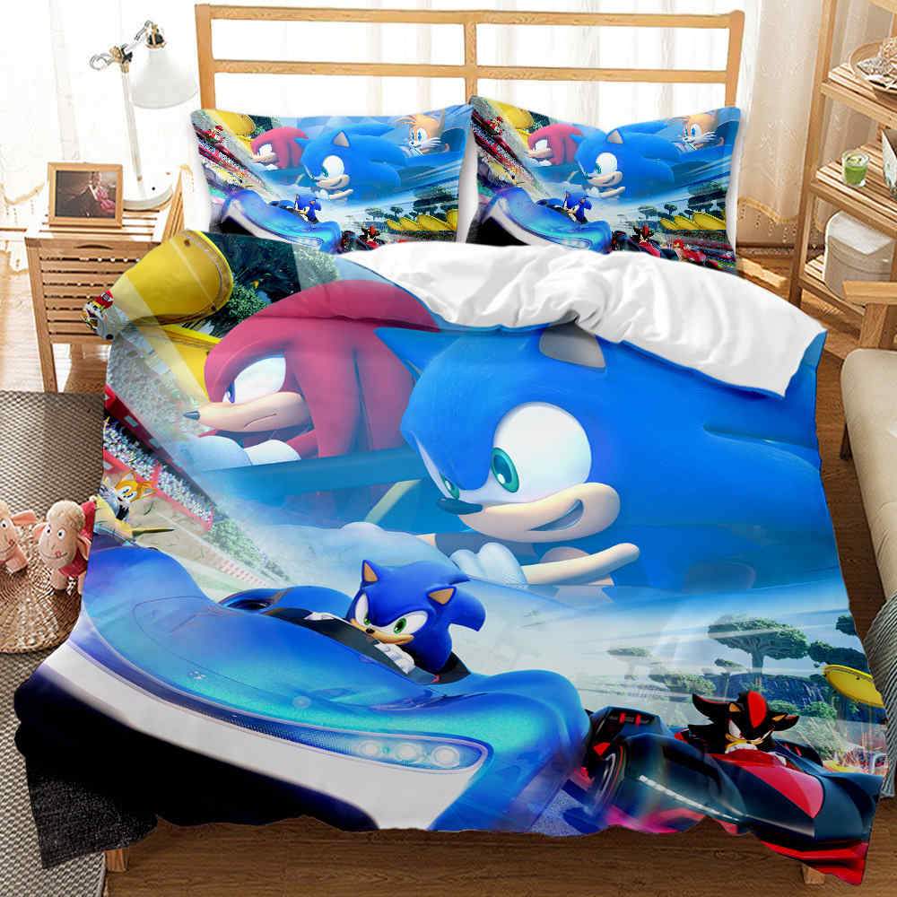 3D Sonic the Hedgehog Racing Bedding Set