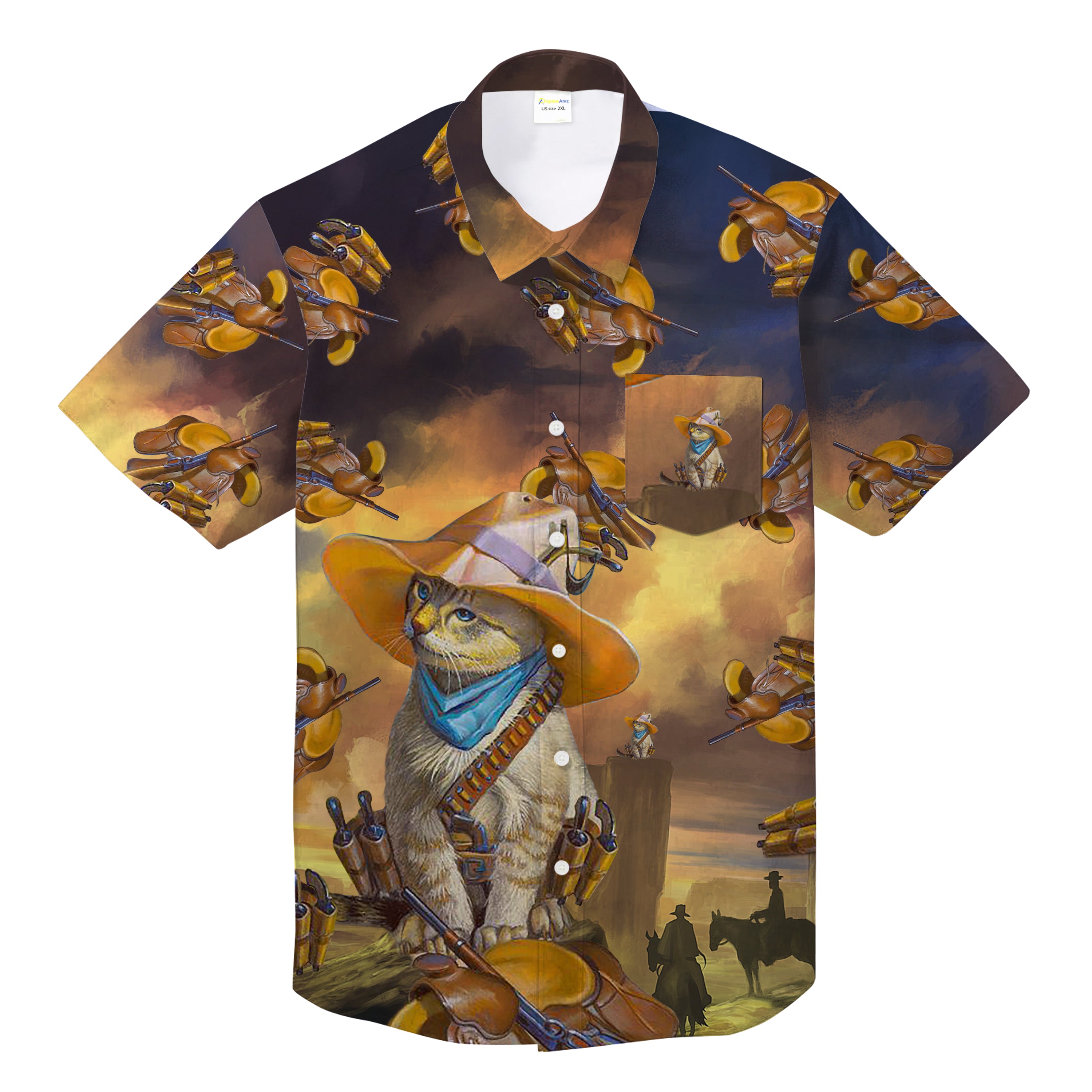 Cowboy Cat Hawaii Shirt Ha10091